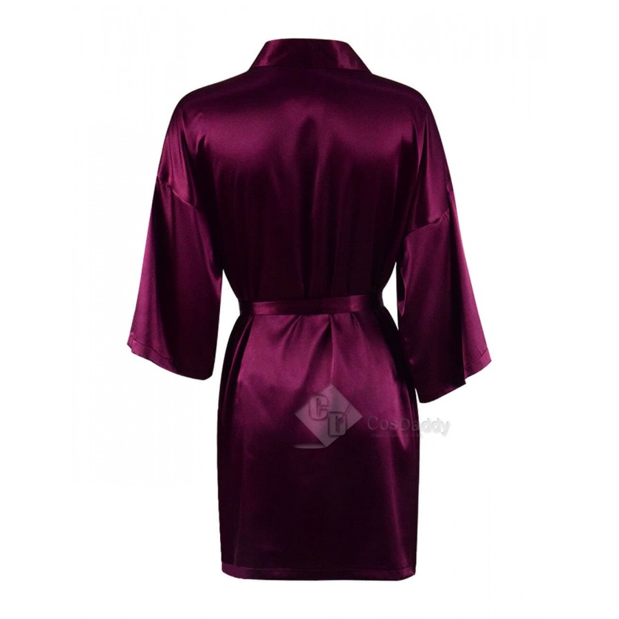 satin robe purple